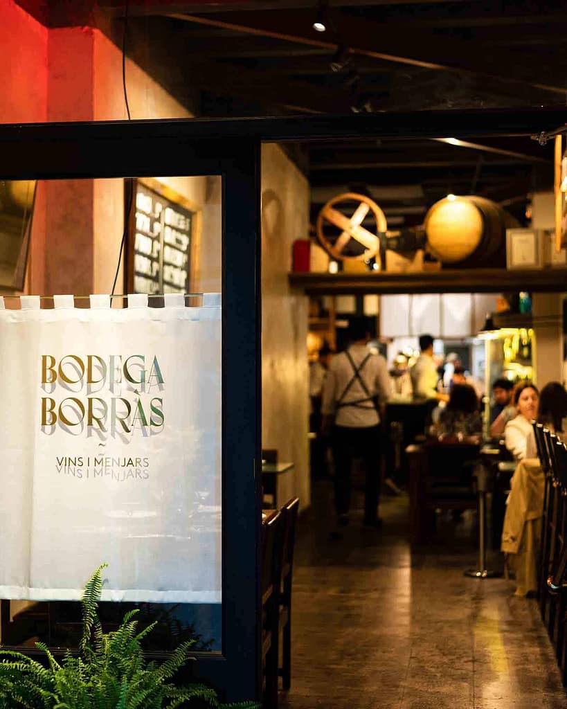 BODEGA BORRÀS RESTAURANT A L'EIXAMPLE BARCELONA